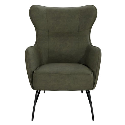 Green pu Upholstered Accent Chair Contemporary Design (2-Pack)
