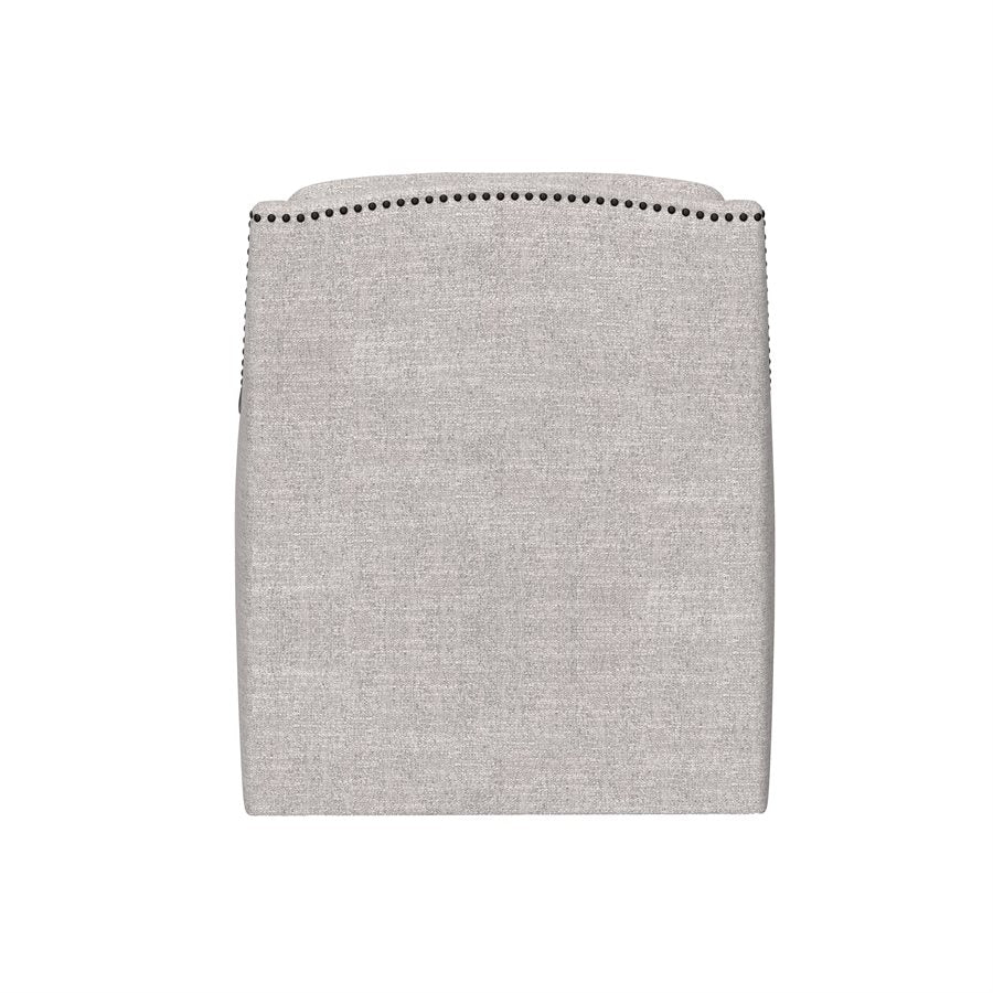 Cream Fabric Accent Chair with Nail Trim (2-Pack)