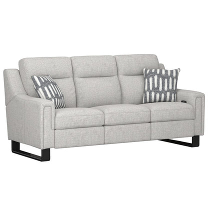 2P SOFA W /  DROP DOWN TABLE, STORAGE DRAWER & 2 PILLOWS - CREAM