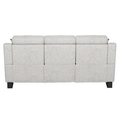 2P SOFA W /  DROP DOWN TABLE, STORAGE DRAWER & 2 PILLOWS - CREAM