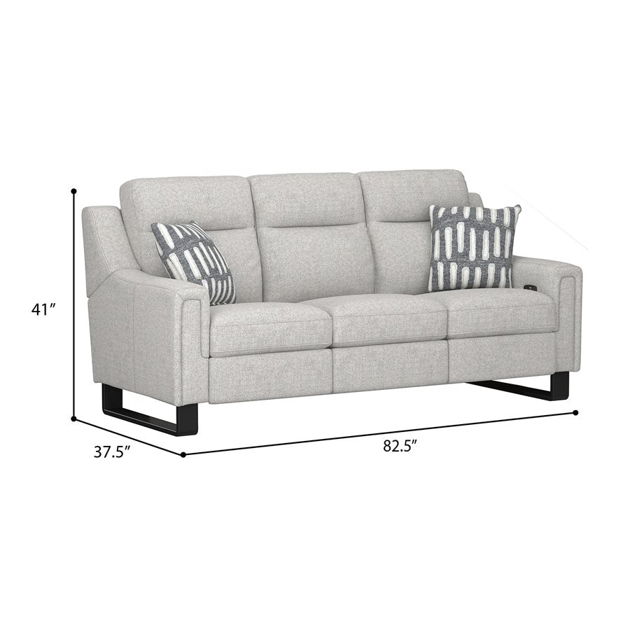 2P SOFA W /  DROP DOWN TABLE, STORAGE DRAWER & 2 PILLOWS - CREAM