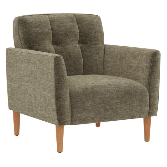 Mineral Upholstered Accent Chair with Button Tufts and Arms (2-Pack)