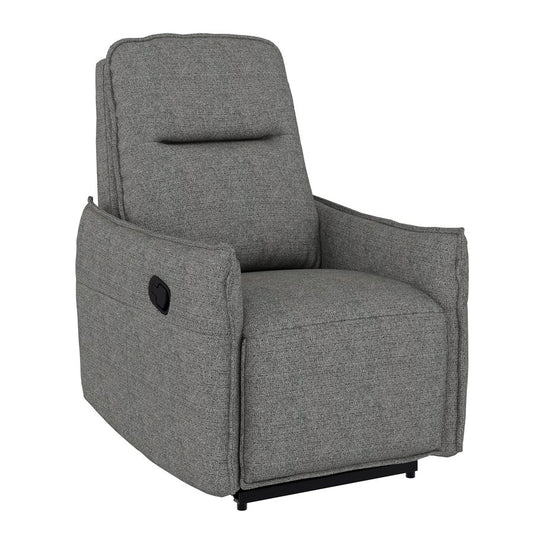 Charcoal Fabric Modern Recliner Chair Pillow-edge seams (2-Pack)