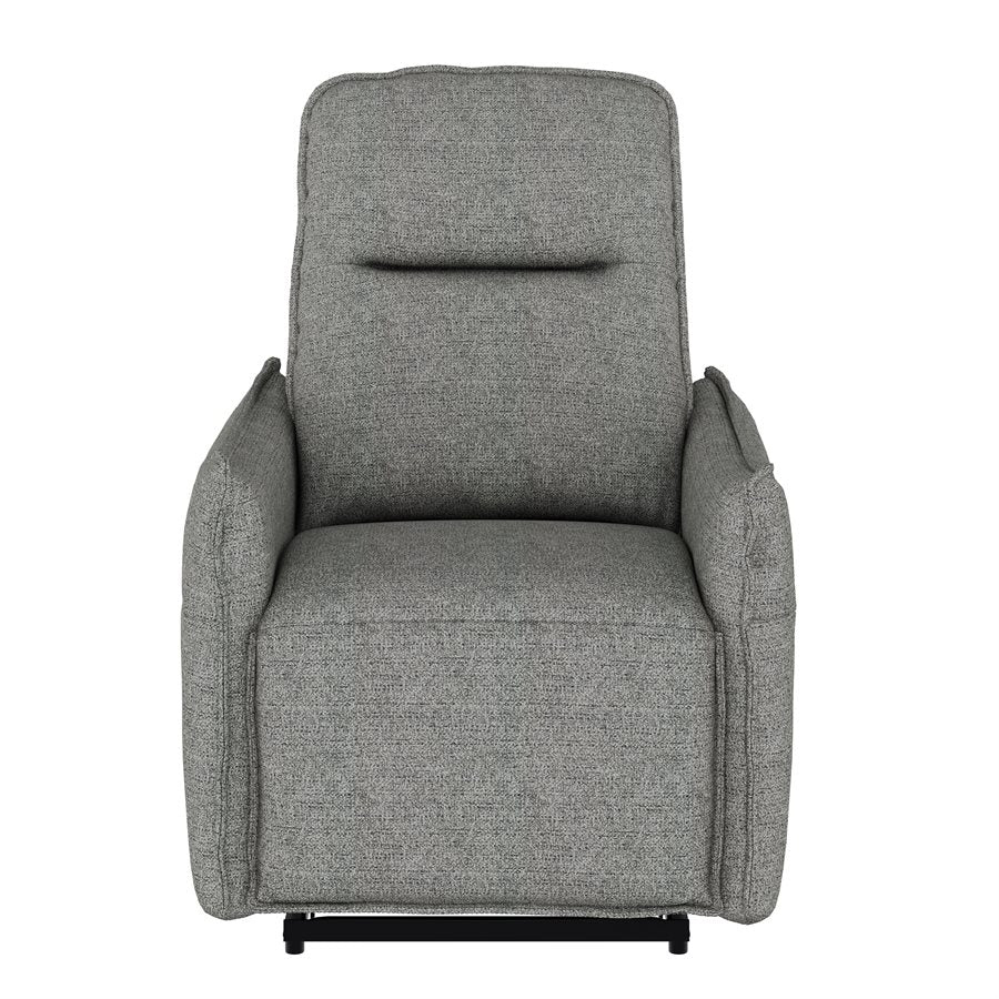 Charcoal Fabric Modern Recliner Chair Pillow-edge seams (2-Pack)