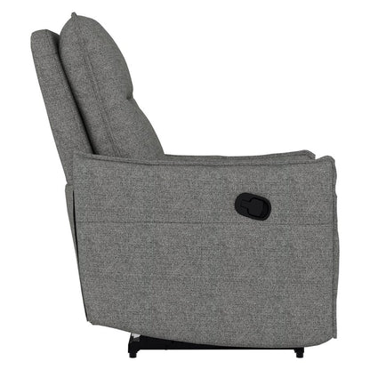 Charcoal Fabric Modern Recliner Chair Pillow-edge seams (2-Pack)