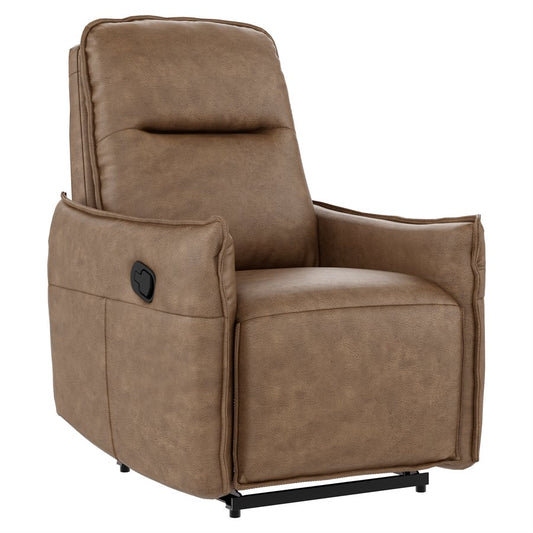 Brown Sanded Pu Fabric Modern Chair Pillow-edge seams (2-Pack)