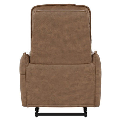 Brown Sanded Pu Fabric Modern Chair Pillow-edge seams (2-Pack)