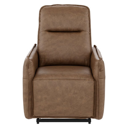 Brown Sanded Pu Fabric Modern Chair Pillow-edge seams (2-Pack)