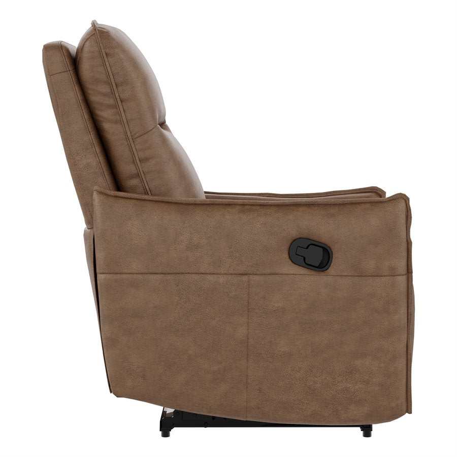 Brown Sanded Pu Fabric Modern Chair Pillow-edge seams (2-Pack)