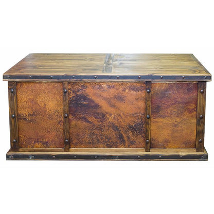 Rio Grande Copper Executive Desk | Handcrafted Wood with Copper Panels