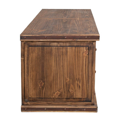 Santiago River Executive Desk – Solid Wood – Hand Crafted – Iron Trim