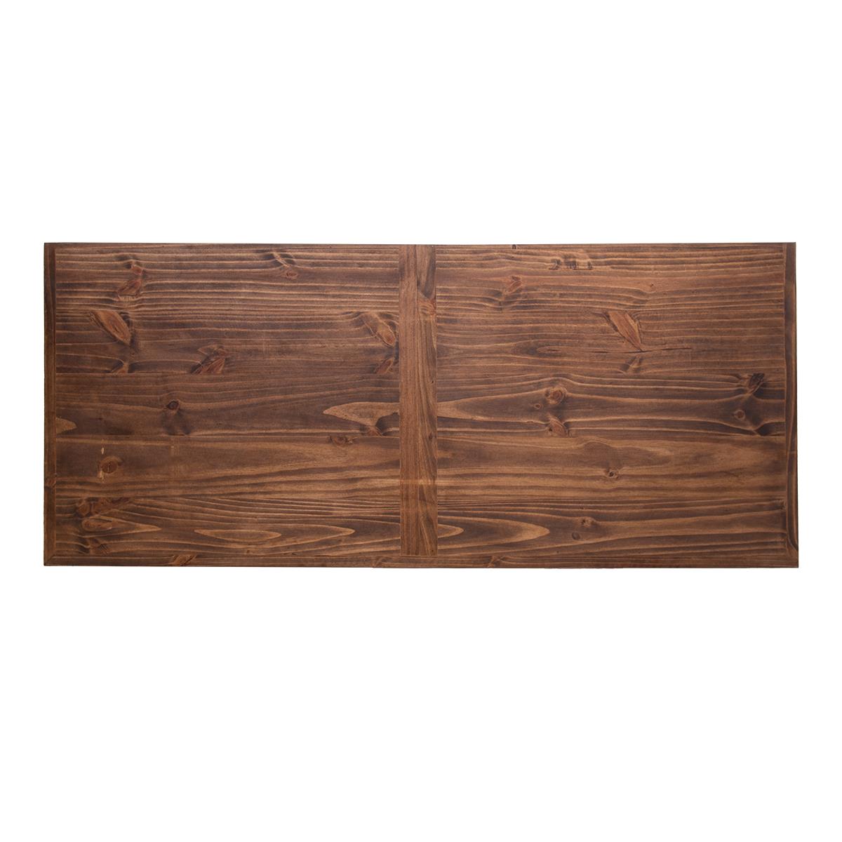 Santiago River Executive Desk – Solid Wood – Hand Crafted – Iron Trim