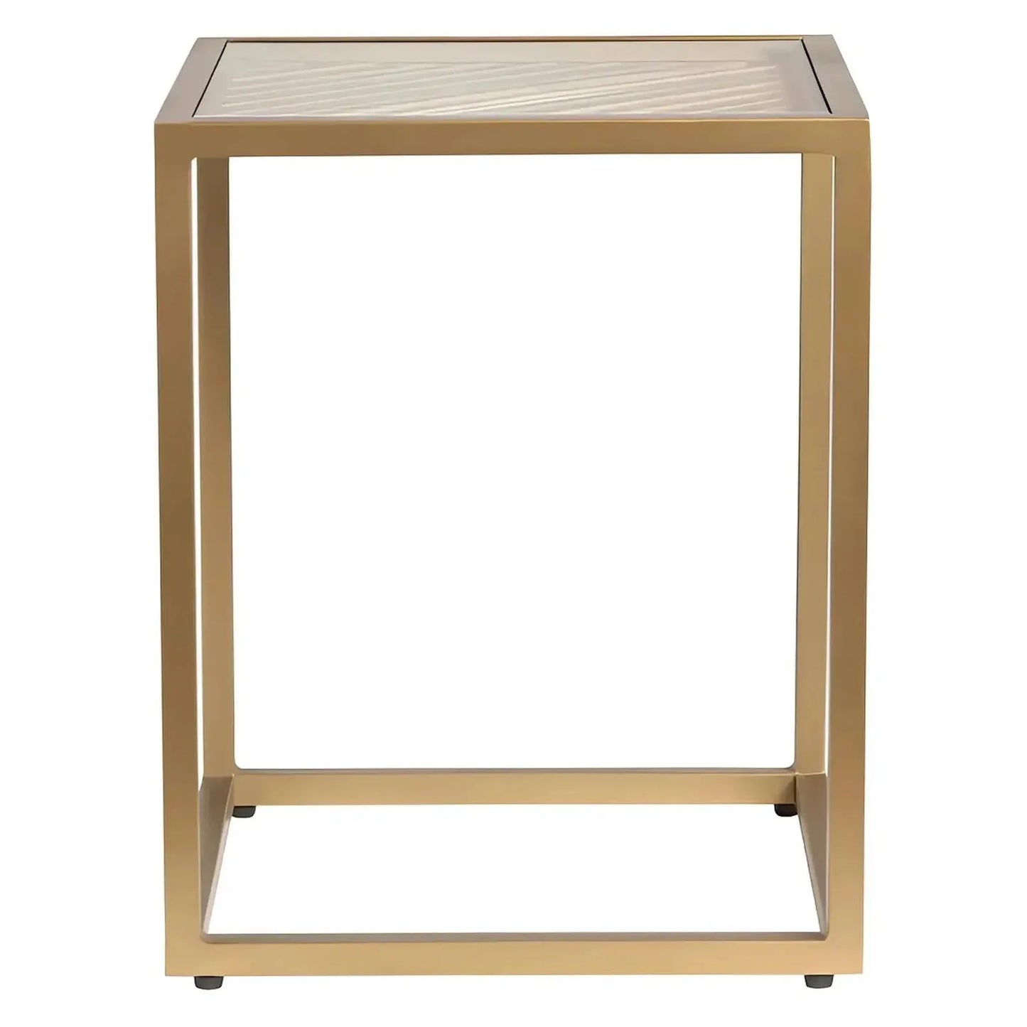 Hamilton End Table (Set of 2) - Metal Frame - Glass Top