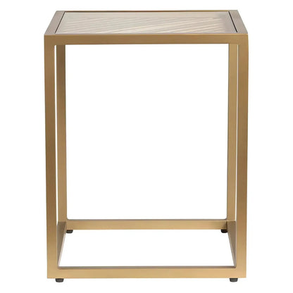 Hamilton End Table (Set of 2) - Metal Frame - Glass Top