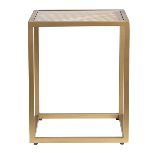 Hamilton End Table (Set of 2) - Metal Frame - Glass Top