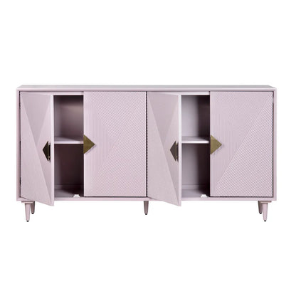 Oakmere 72" Lavender 4-Door Media Credenza - Contemporary
