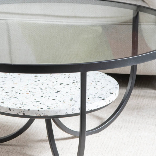 Clayborne Round 33" Terrazzo Cocktail or Coffee Table
