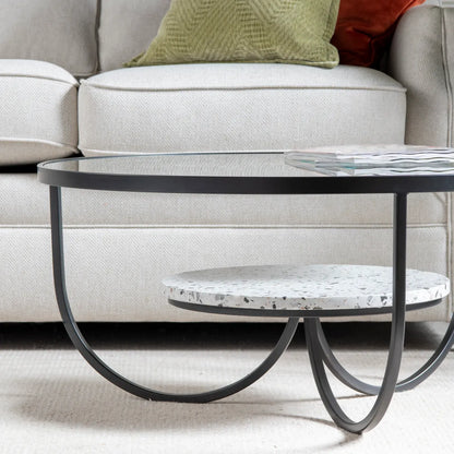 Clayborne Round 33" Terrazzo Cocktail or Coffee Table