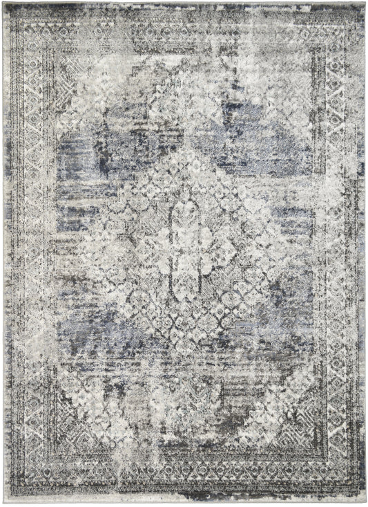 Firenze Area Rug Regal Vintage 7'10"x9'10" Traditional Design, Low-Profile 9mm pile height, Thin
