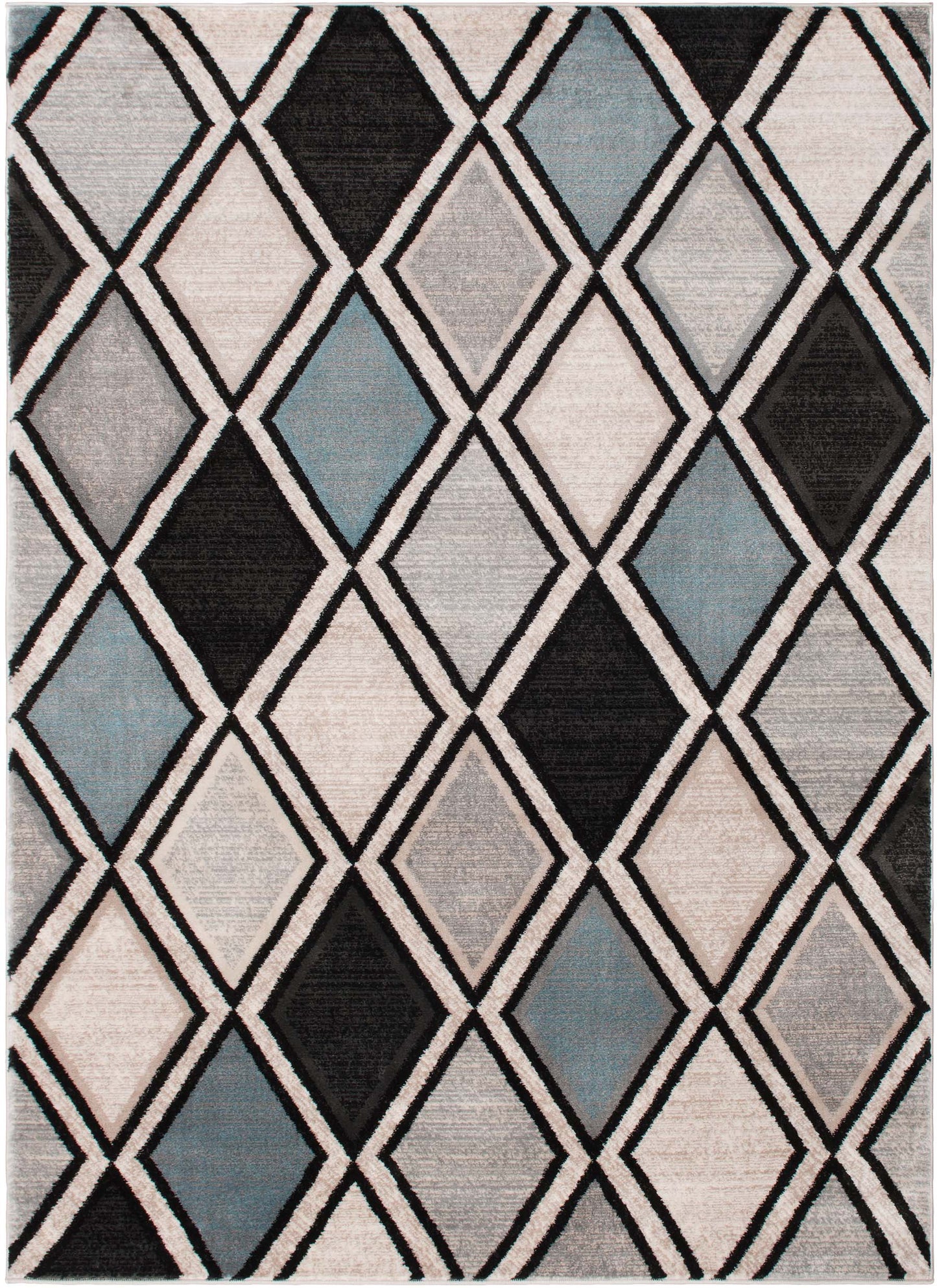 Galleria Area Rug Diamond Multi 7'10"x9'10" Contemporary, Geometric Design, 10mm pile height, Thin