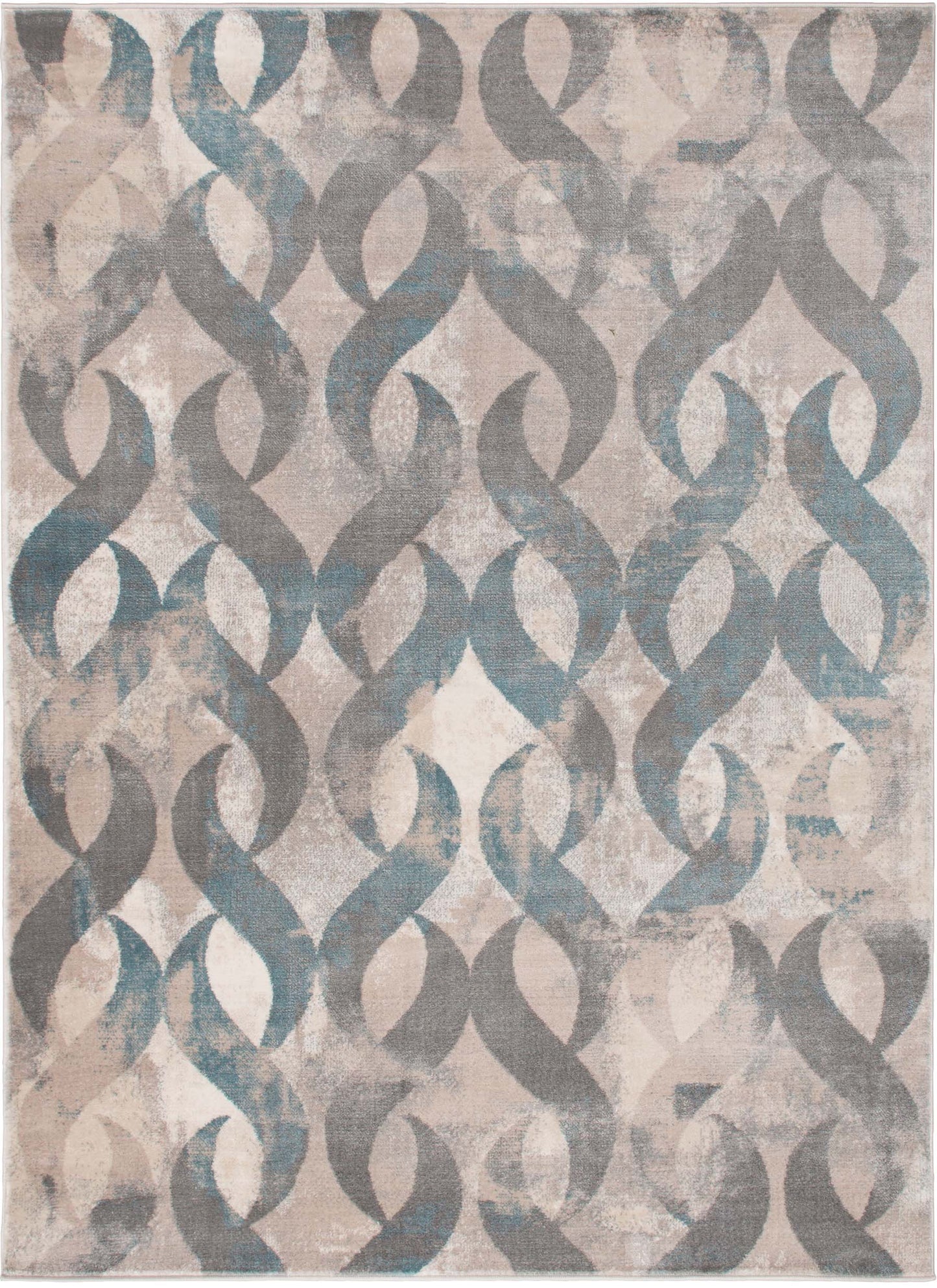 Galleria Area Rug Lenox Multi 7'10"x9'10" Contemporary, Geometric Design, 10mm pile height, Thin