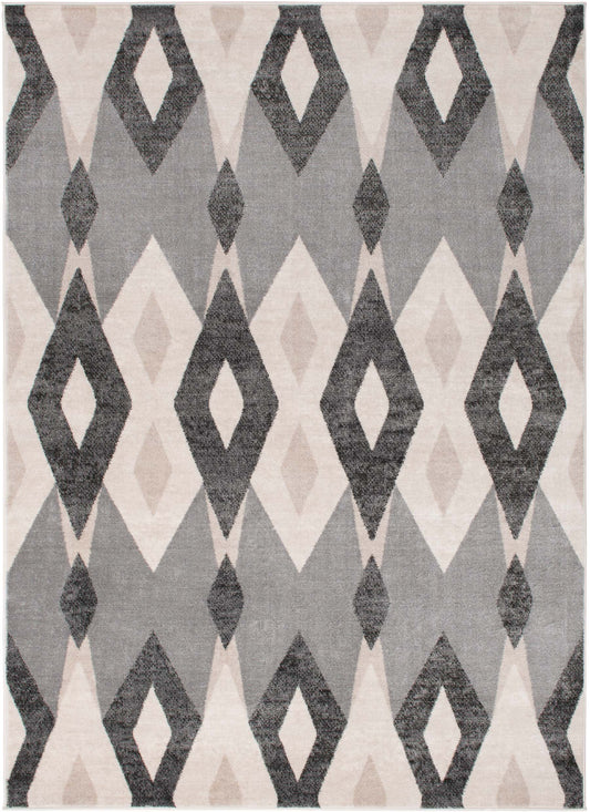 Galleria Area Rug Argyle Multi 5'3"x7'3" Contemporary, Geometric Design, 10mm pile height, Thin