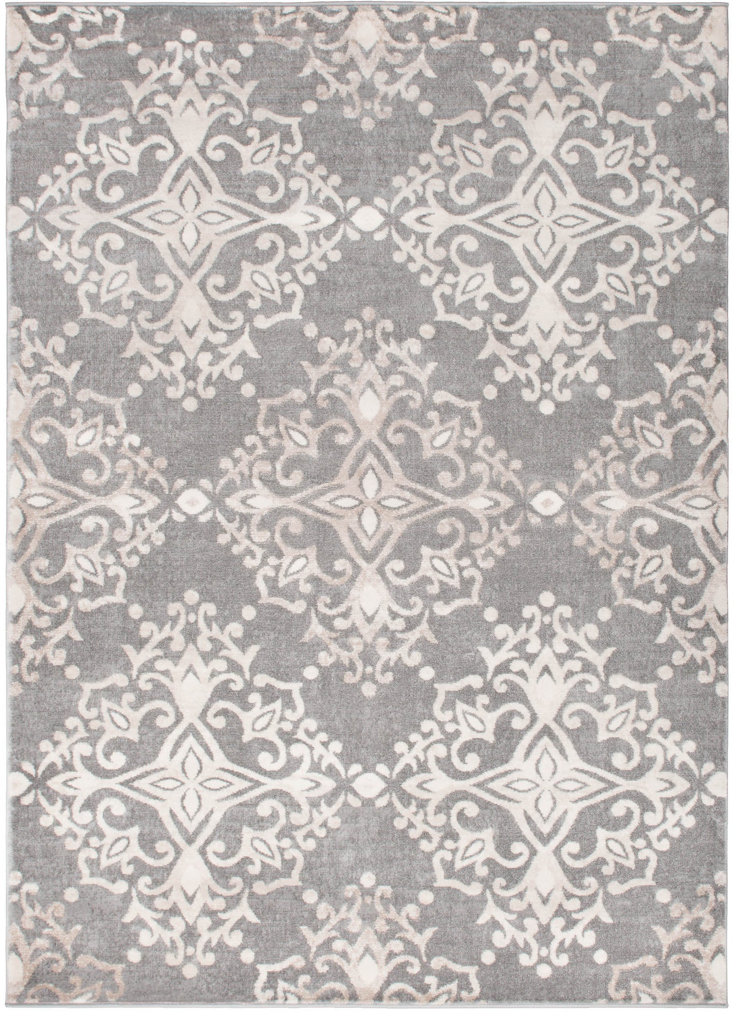 Galleria Area Rug Monica Gray 7'10"x9'10" Contemporary, Geometric Design, 10mm pile height, Thin
