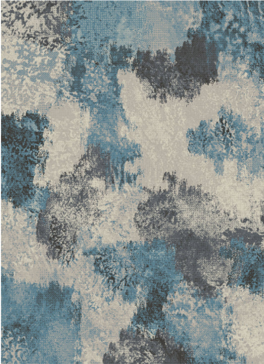 Galleria Area Rug Skyline Multi 5'3"x7'3" Contemporary, Geometric Design, 10mm pile height, Thin