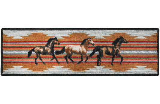 Cozy Cabin - Gallop 9"x30" Stair Tread- Washable; (Pack of 13), Made in the USA, 8mm pile height