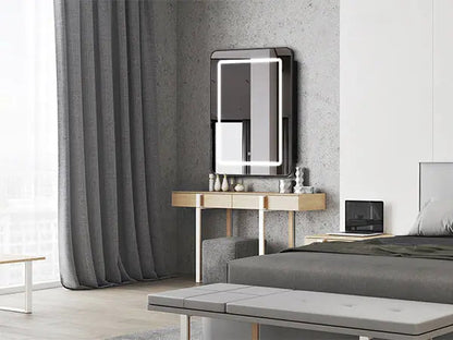 Framed Recessed Bathroom Vanity LED Mirror and Medicine Cabinet (16-30 in) - Adjustable Brightness and Color Temperature - Anti-Fog