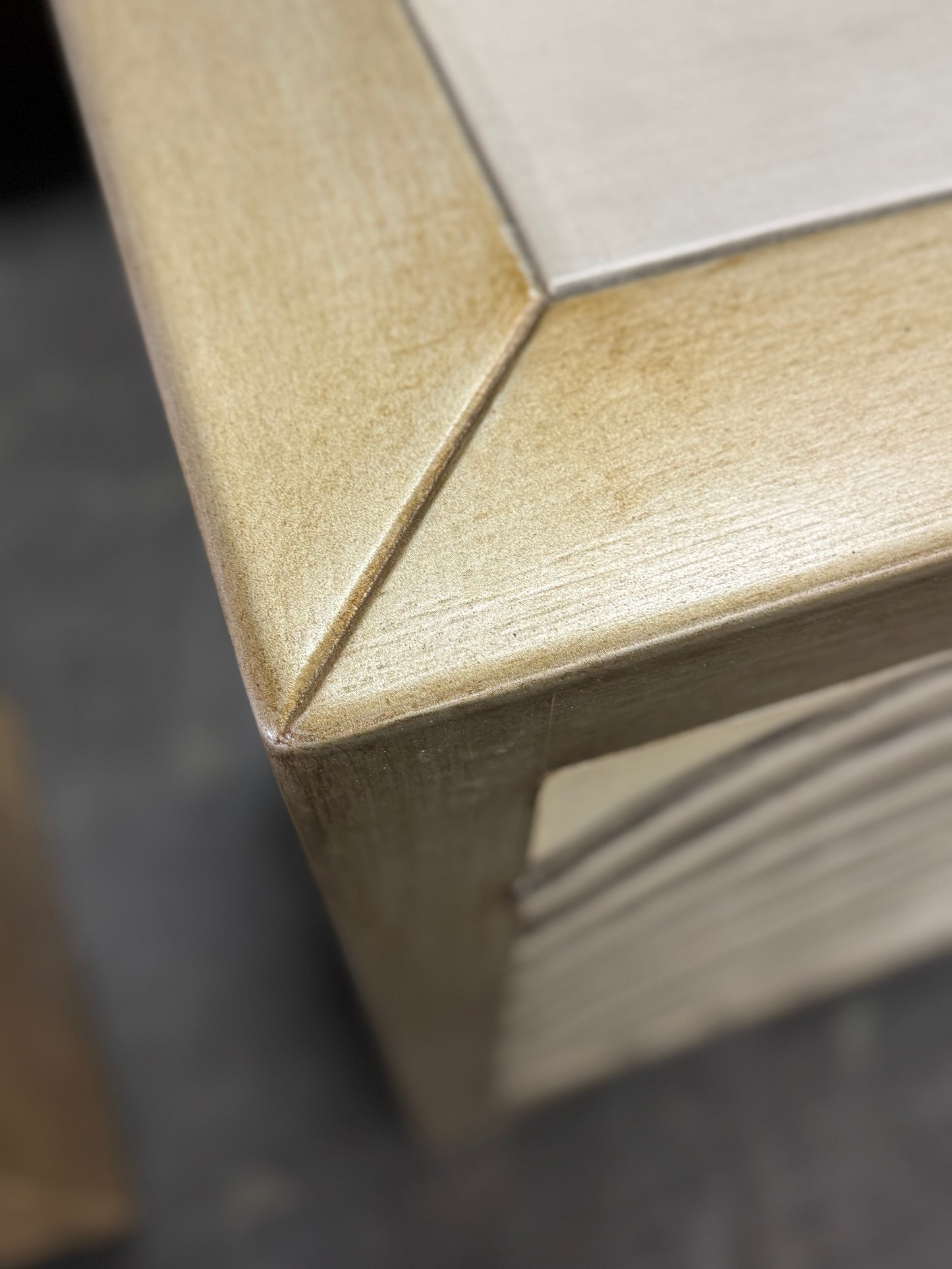 Luynes Luxe European Inspired Handmade Dining Room Buffet Table Antique Gold Finish 17 x 78 x 36