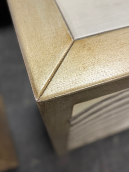 Luynes Luxe European Inspired Handmade Dining Room Buffet Table Antique Gold Finish 17 x 78 x 36