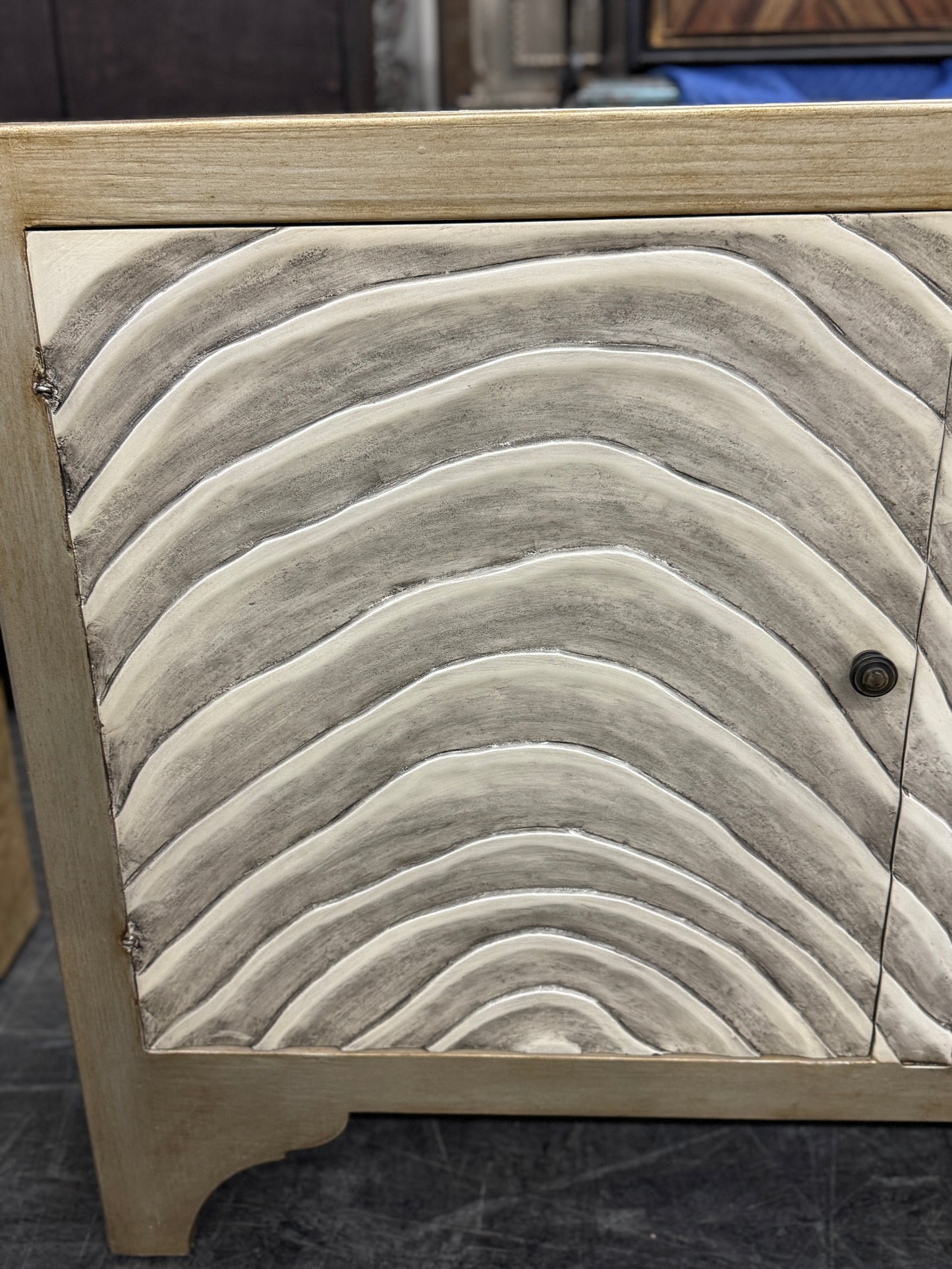 Luynes Luxe European Inspired Handmade Dining Room Buffet Table Antique Gold Finish 17 x 78 x 36