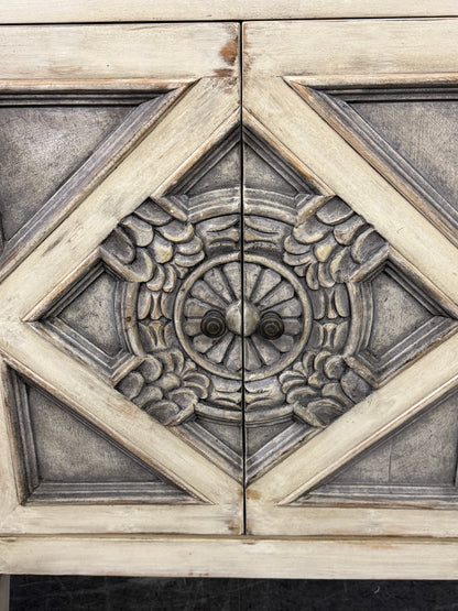 Avignon Ivory Handcrafted Dining Room Buffet Table 20 x 60 x 36 - Elegant Vintage Accent