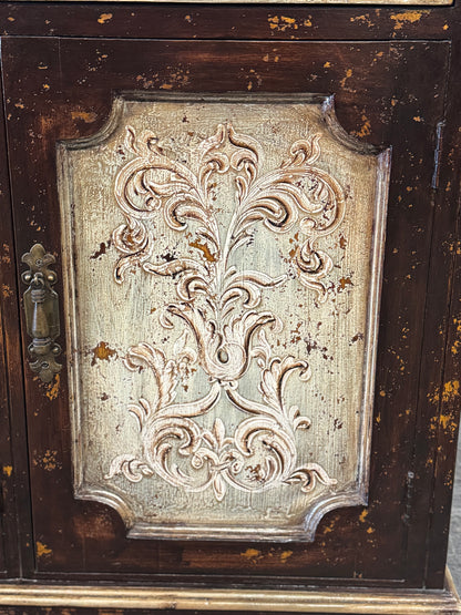 Castellina Porto Handcrafted Distressed Walnut Dining Room Buffet Table - 12 x 61 x 38