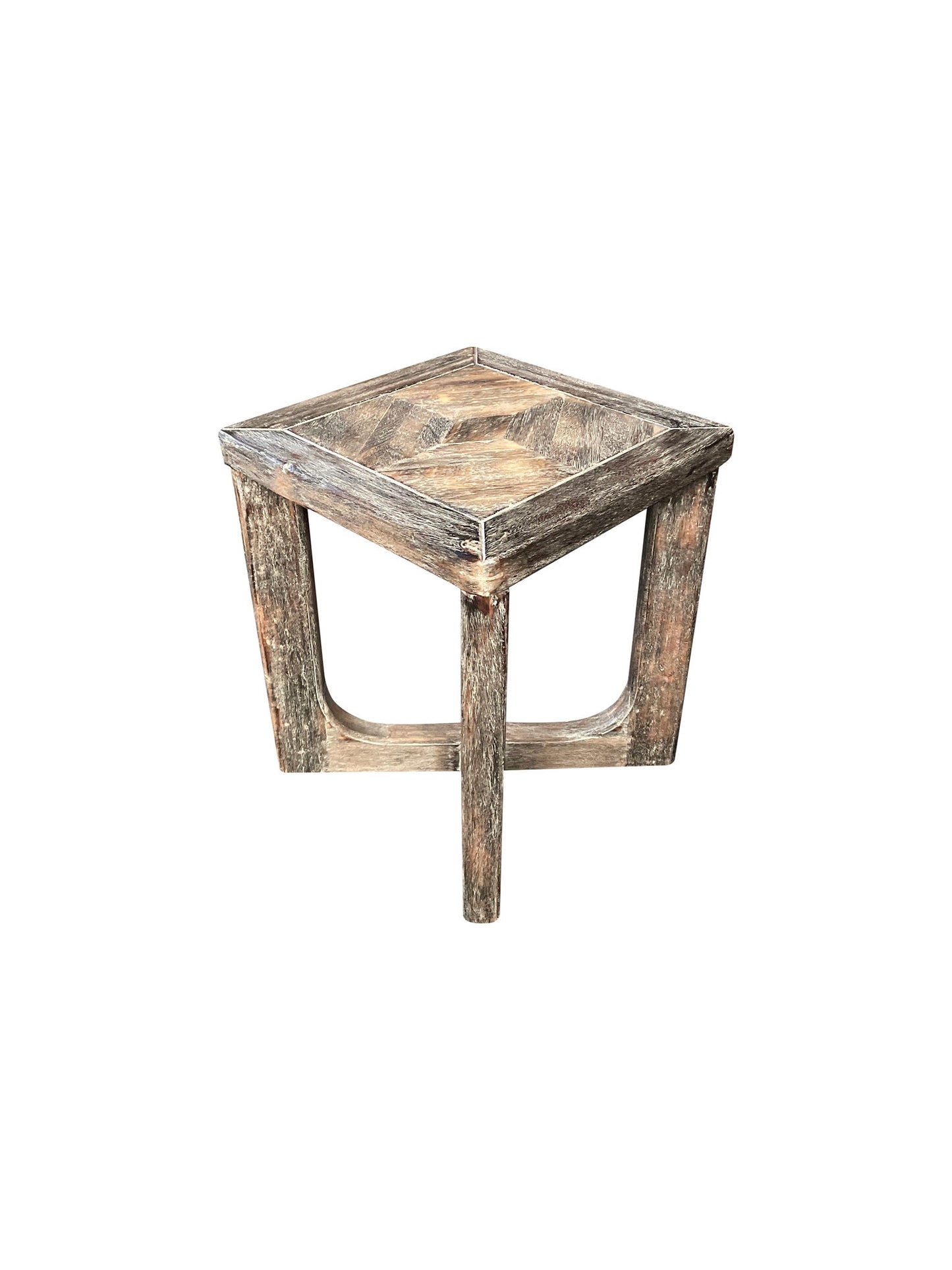 Locronan End Tables (2-Pack), Weathered Brown, Parquet top with distressed finish