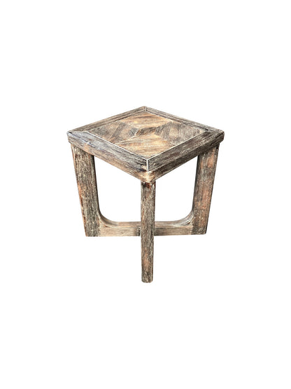 Locronan End Tables (2-Pack), Weathered Brown, Parquet top with distressed finish
