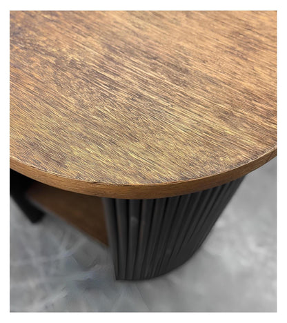 Menerbes End Tables (2-Pack), Two Tone Brown, Open Lower Shelf for Extra Storage and Display