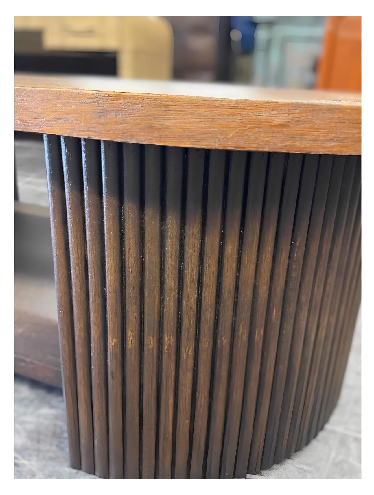 Menerbes End Tables (2-Pack), Two Tone Brown, Open Lower Shelf for Extra Storage and Display