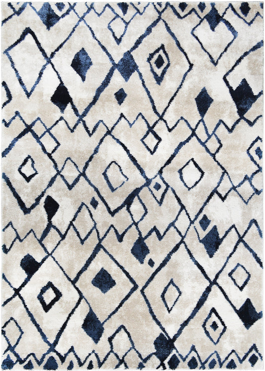 Pacific Area Rug Sputnik Cream 5'3"x7'3" Dense, Soft, Contemporary, 18mm pile height