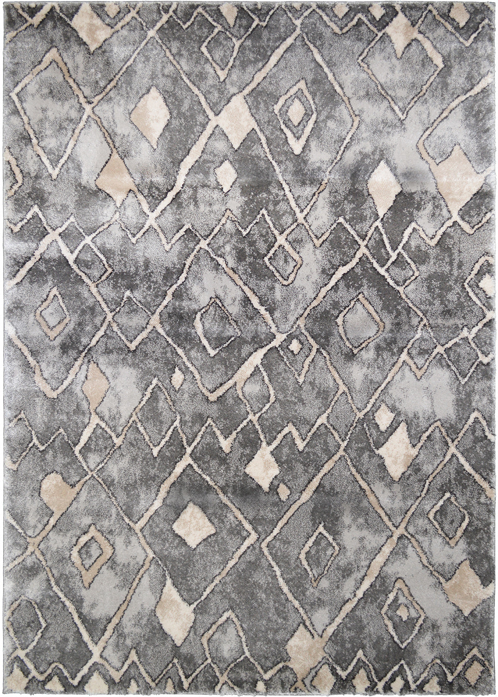 Pacific Area Rug Sputnik Gray 5'3"x7'3" Dense, Soft, Contemporary, 18mm pile height
