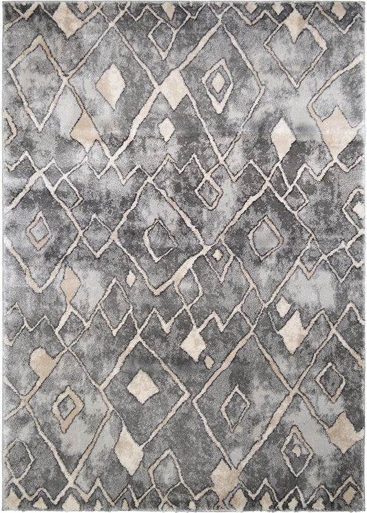 Pacific Area Rug Sputnik Gray 7'10"x9'10" Dense, Soft, Contemporary, 18mm pile height