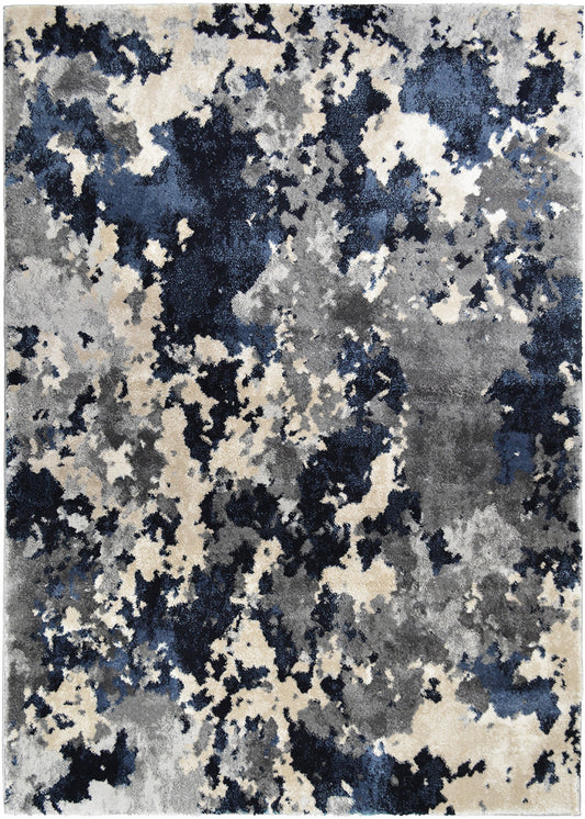 Pacific Area Rug Pearl Navy 7'10"x9'10" Dense, Soft, Contemporary, 18mm pile height