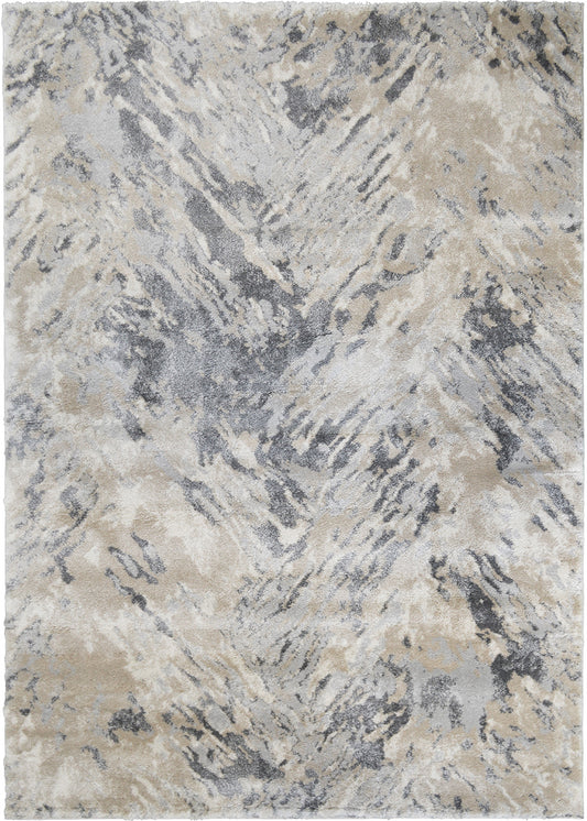 Pacific Area Rug Haze Gray 5'3"x7'3" Dense, Soft, Contemporary, 18mm pile height