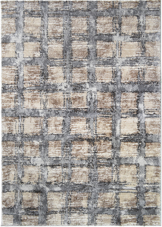 Pacific Area Rug Twill Cream 7'10"x9'10" Dense, Soft, Contemporary, 18mm pile height