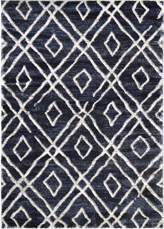 Pacific Area Rug Winslet Navy 5'3"x7'3" Dense, Soft, Contemporary, 18mm pile height