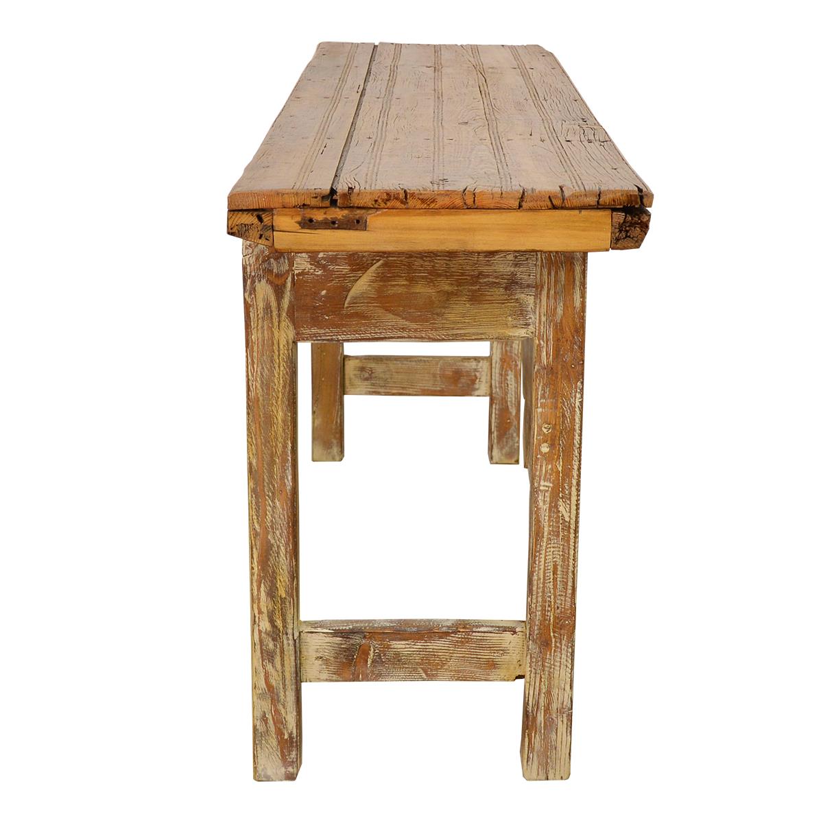 Tamarack Ridge White Wash Longhorn Console