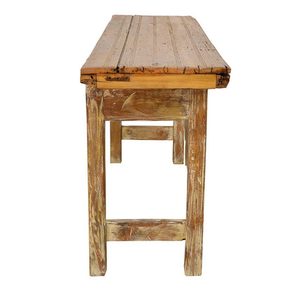 Tamarack Ridge White Wash Longhorn Console