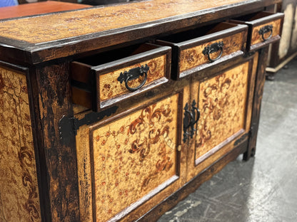 Saché Balzac Antique Walnut Dining Room Buffet Table - 19 x 65 x 39