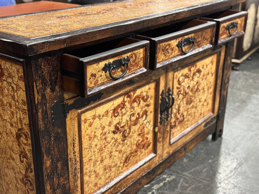 Saché Balzac Antique Walnut Dining Room Buffet Table - 19 x 65 x 39